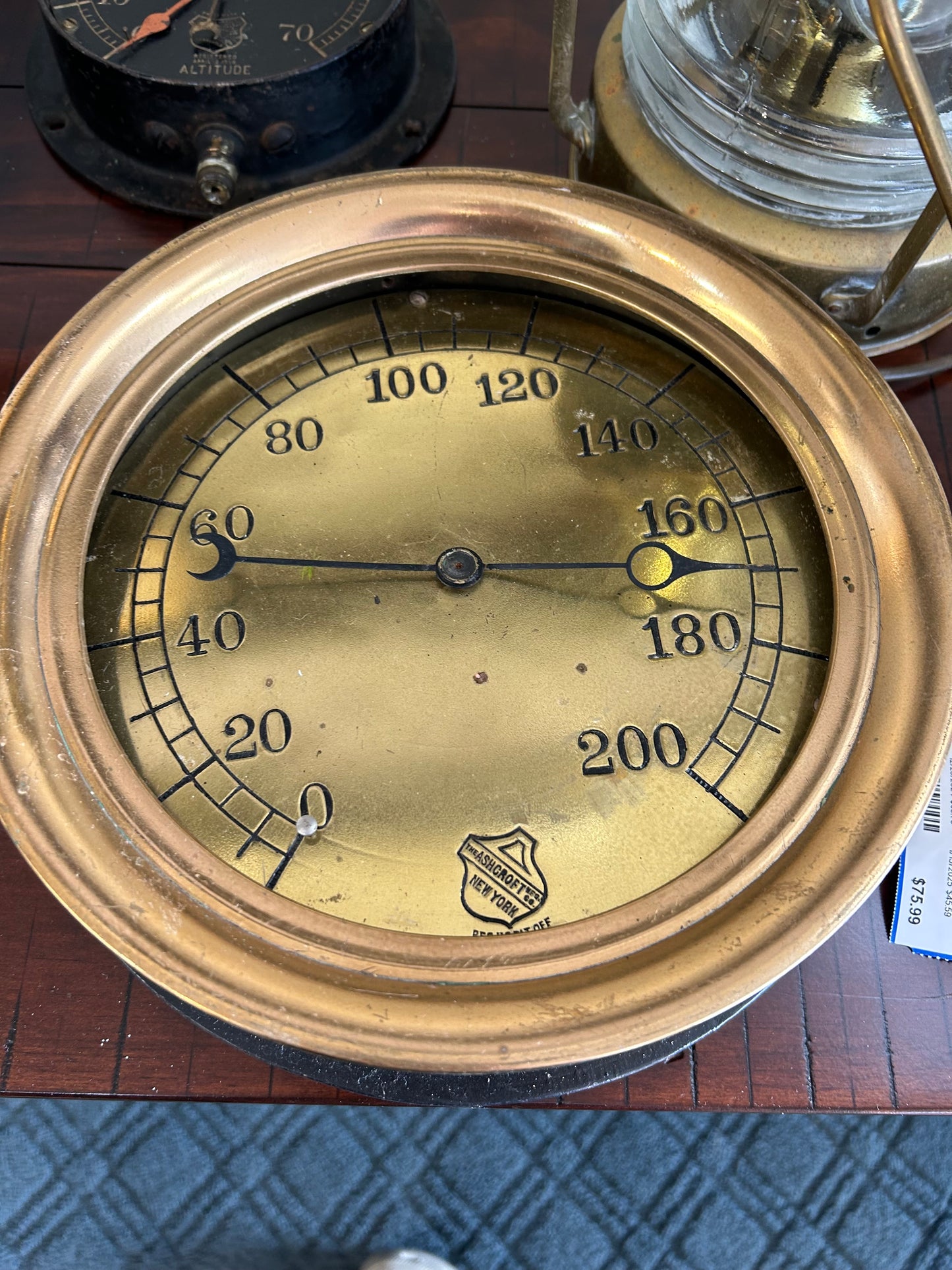 Pressure Gauge Brass - No Glass