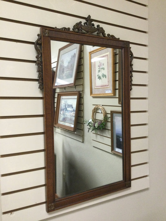 Mirror Rectangle Carved Wood