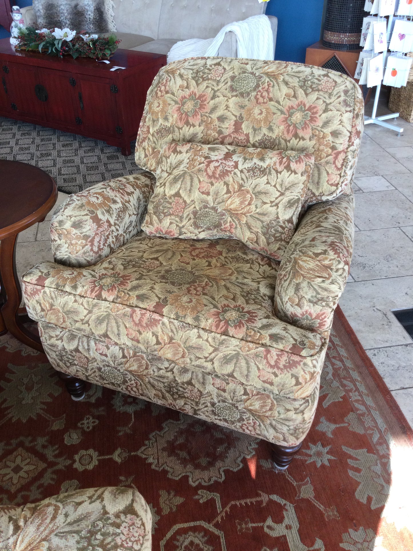 Arm Chair Floral Upholster