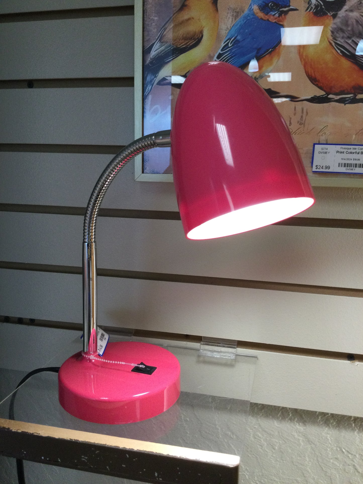 Lamp Gooseneck Pink