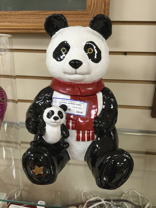 Panda Bear & Baby Cookie Jar