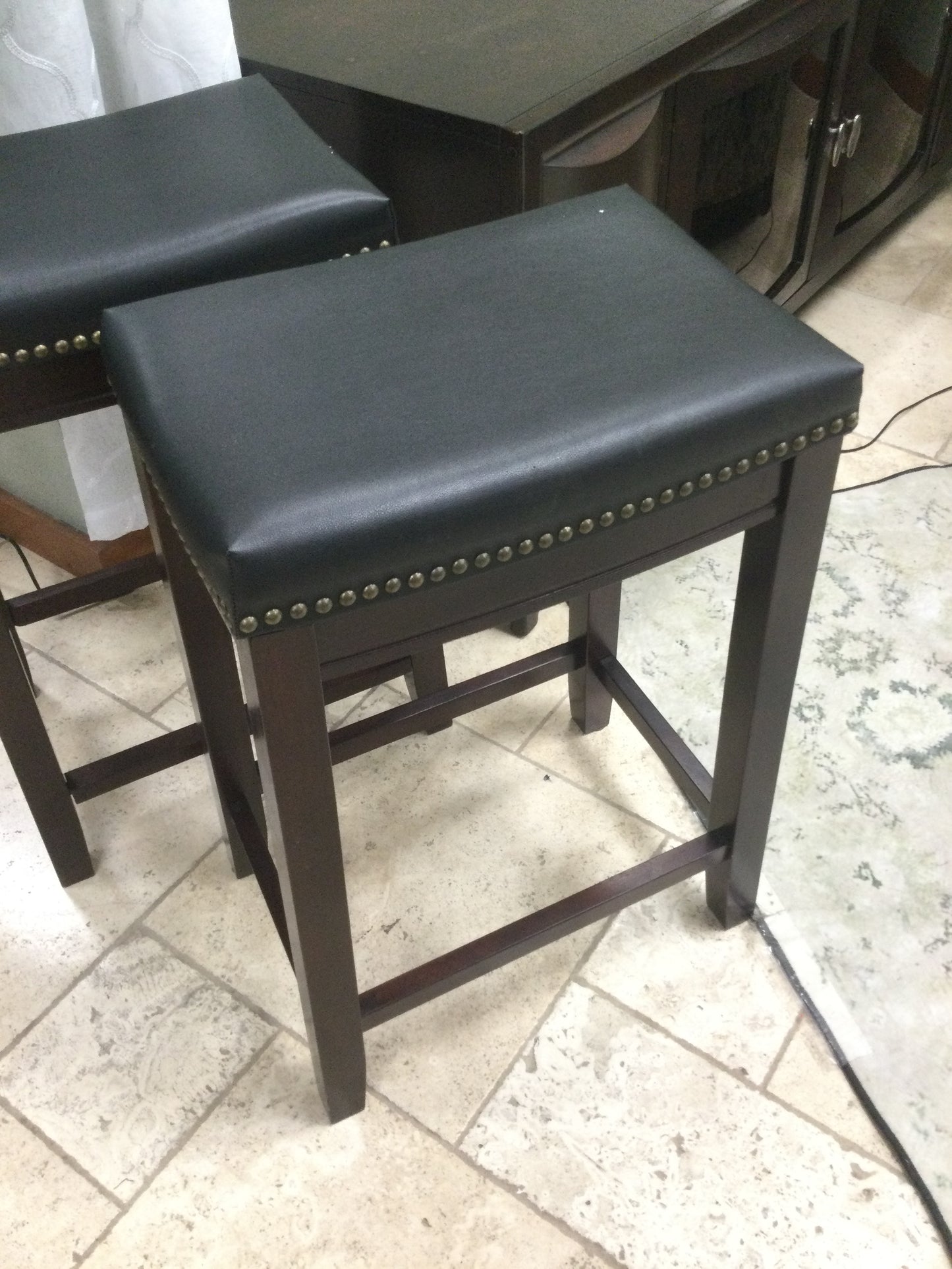 Bar Stool Leather Top