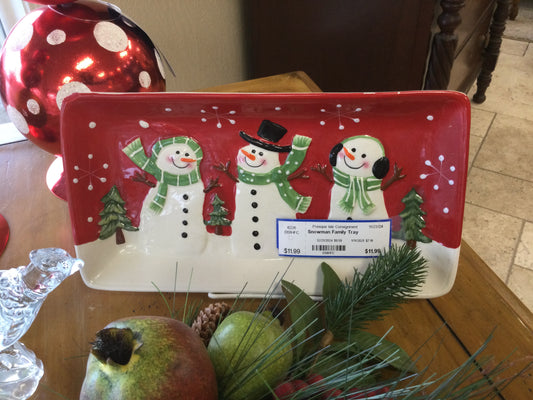 Snowman Family Tray