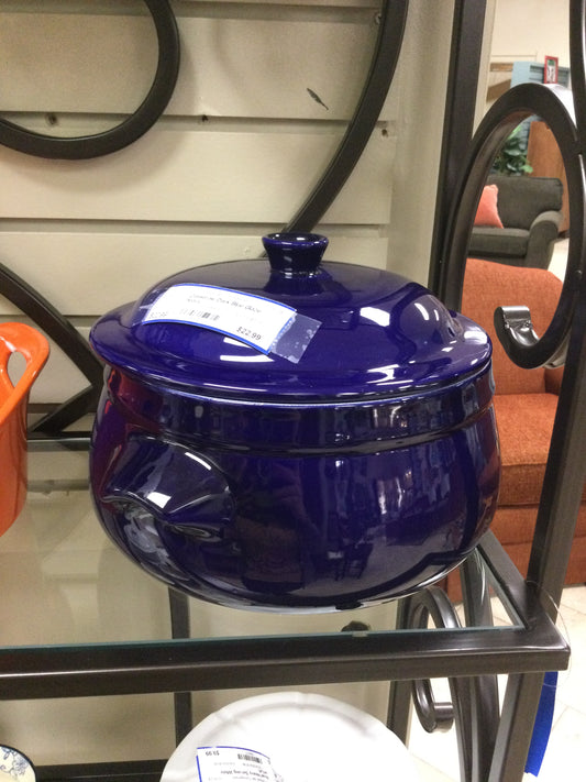 Casserole Dark Blue Glaze Heavy