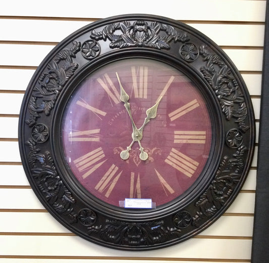 Clock Carved Wide Frame